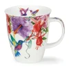Dunoon Nevis Hummingbirds Purple Mug- Shape: Nevis