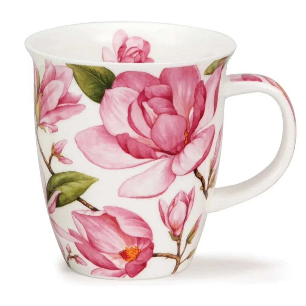 Dunoon Nevis Magnolias Light Pink Mug- Shape: Nevis