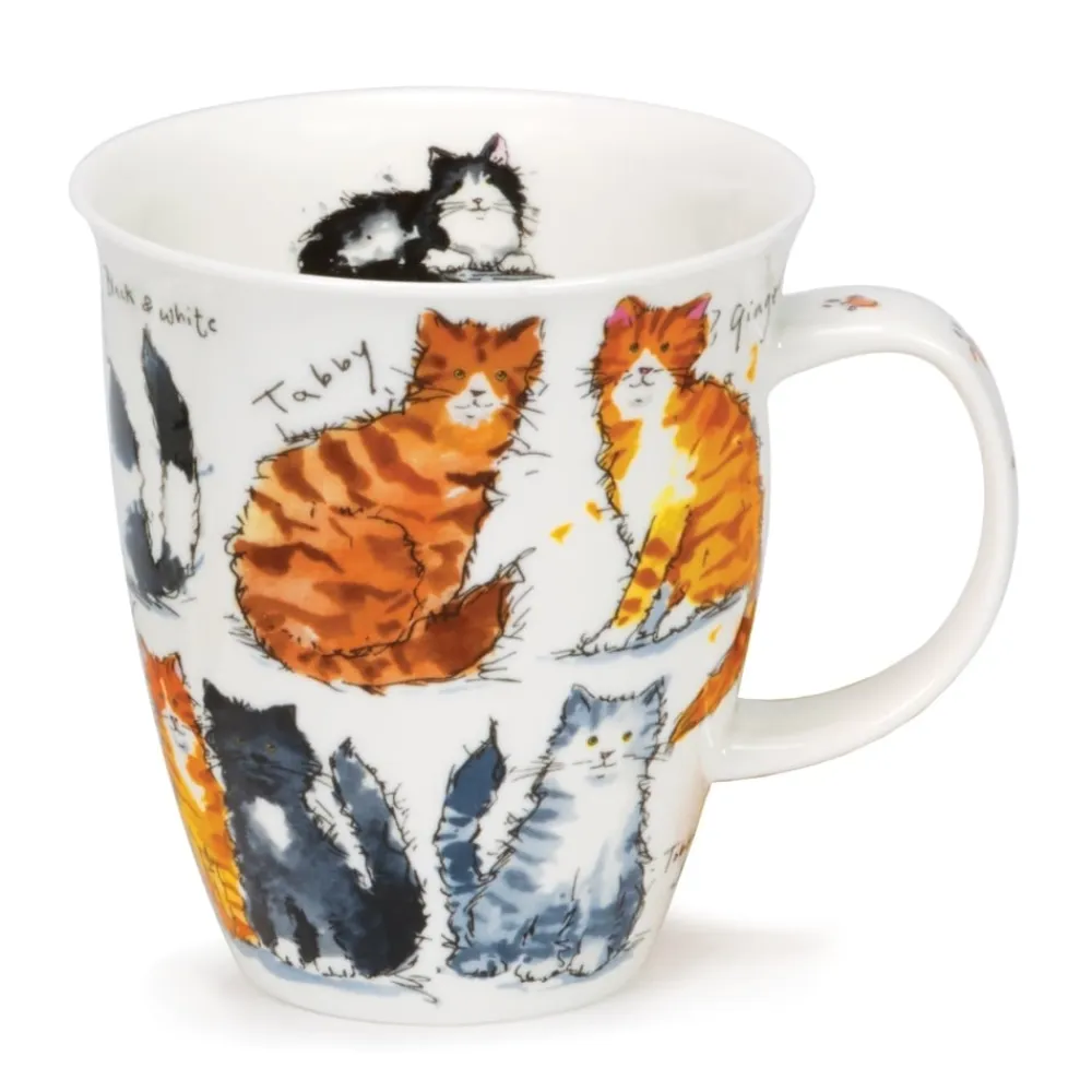 Dunoon Nevis Messy Cats Mug- Shape: Nevis
