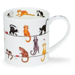 Dunoon Orkney Live Wires Cats Mug- Shape: Orkney