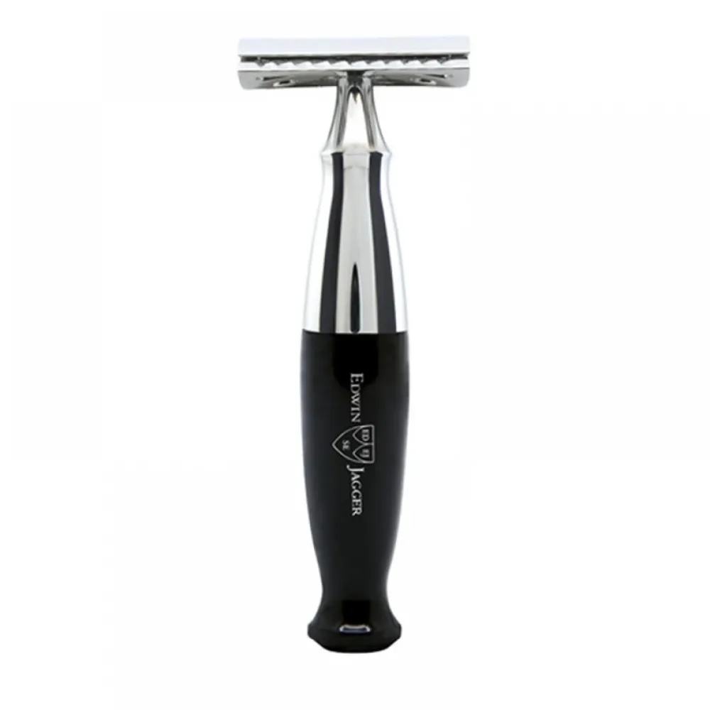 Edwin Jagger Black & Chrome DE Safety Razor- Razors