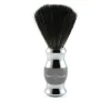 Edwin Jagger Grey & Chrome Shaving Brush (Black Synthetic)- Shaving Brushes