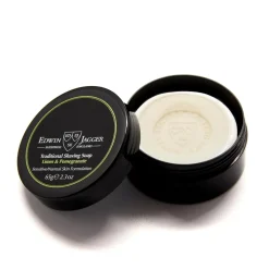 Edwin Jagger Limes & Pomegranate Shaving Soap in Travel Container- Shaving Soaps & Cream