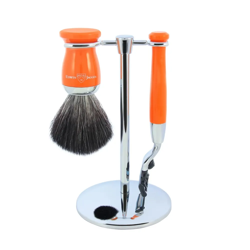 Edwin Jagger Orange Mach 3 Shaving Set- Shaving Sets