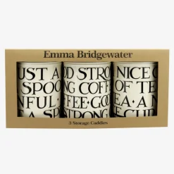 Emma Bridgewater Black Toast Round Caddies- Decorative Tins|Tea Tins & Storage Jars