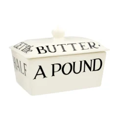 Emma Bridgewater Black Toast Half a Pound Small Butter Dish- Kitchen Tools|Emma Bridgewater