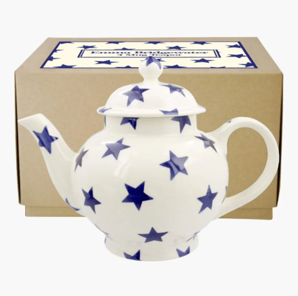 Emma Bridgewater Blue Star 4 Mug Teapot- Emma Bridgewater|Teapots