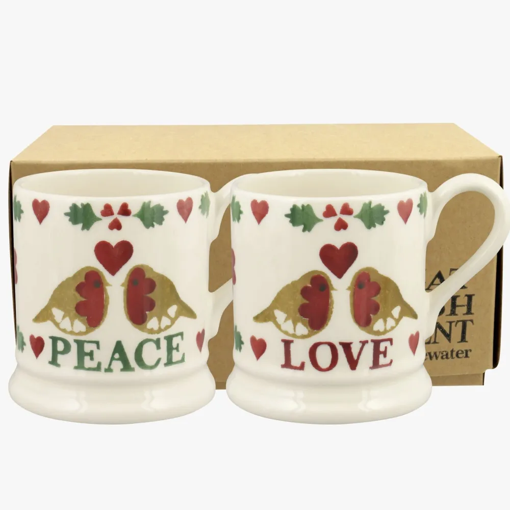 Emma Bridgewater Christmas Joy Peace 1/2 Pint Mug- Emma Bridgewater|Assorted Mugs