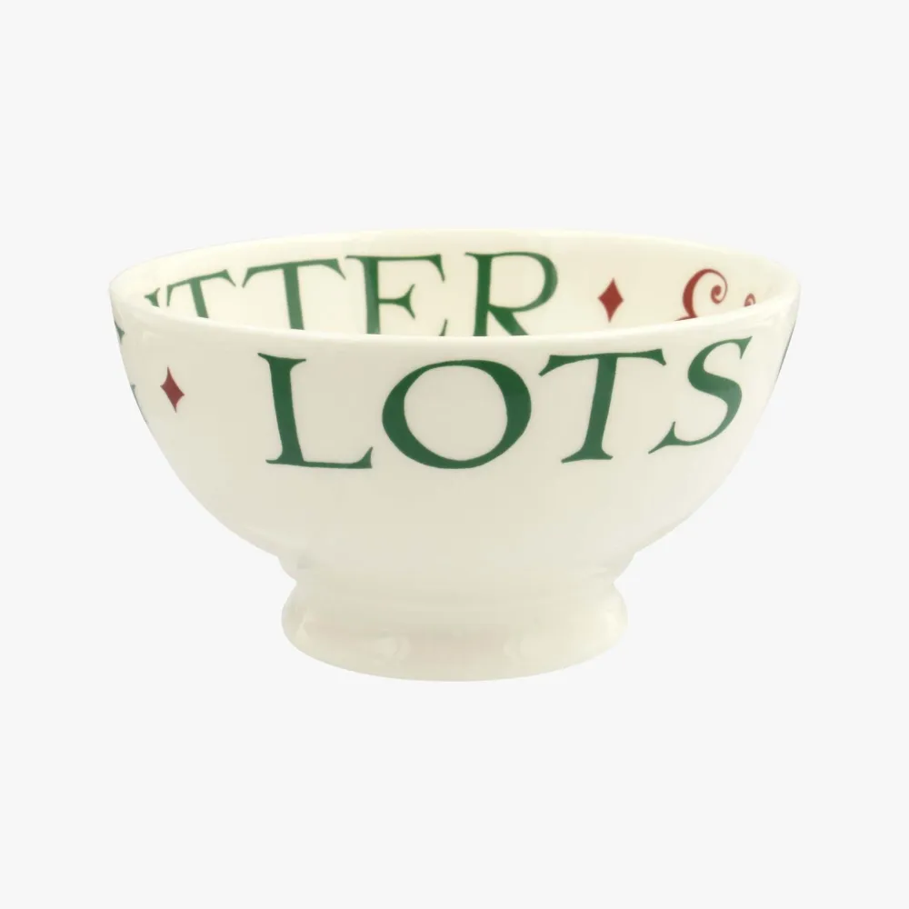 Emma Bridgewater Christmas Toast & Marmalade Lots of Puddings French Bowl- Emma Bridgewater