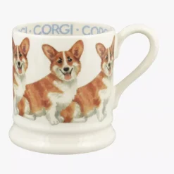 Emma Bridgewater Dogs Pembroke Welsh Corgi 1/2 Pint Mug- Emma Bridgewater
