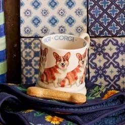 Emma Bridgewater Dogs Pembroke Welsh Corgi 1/2 Pint Mug- Emma Bridgewater