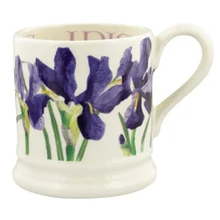 Emma Bridgewater Flowers Blue Iris 1/2 Pint Mug- Emma Bridgewater