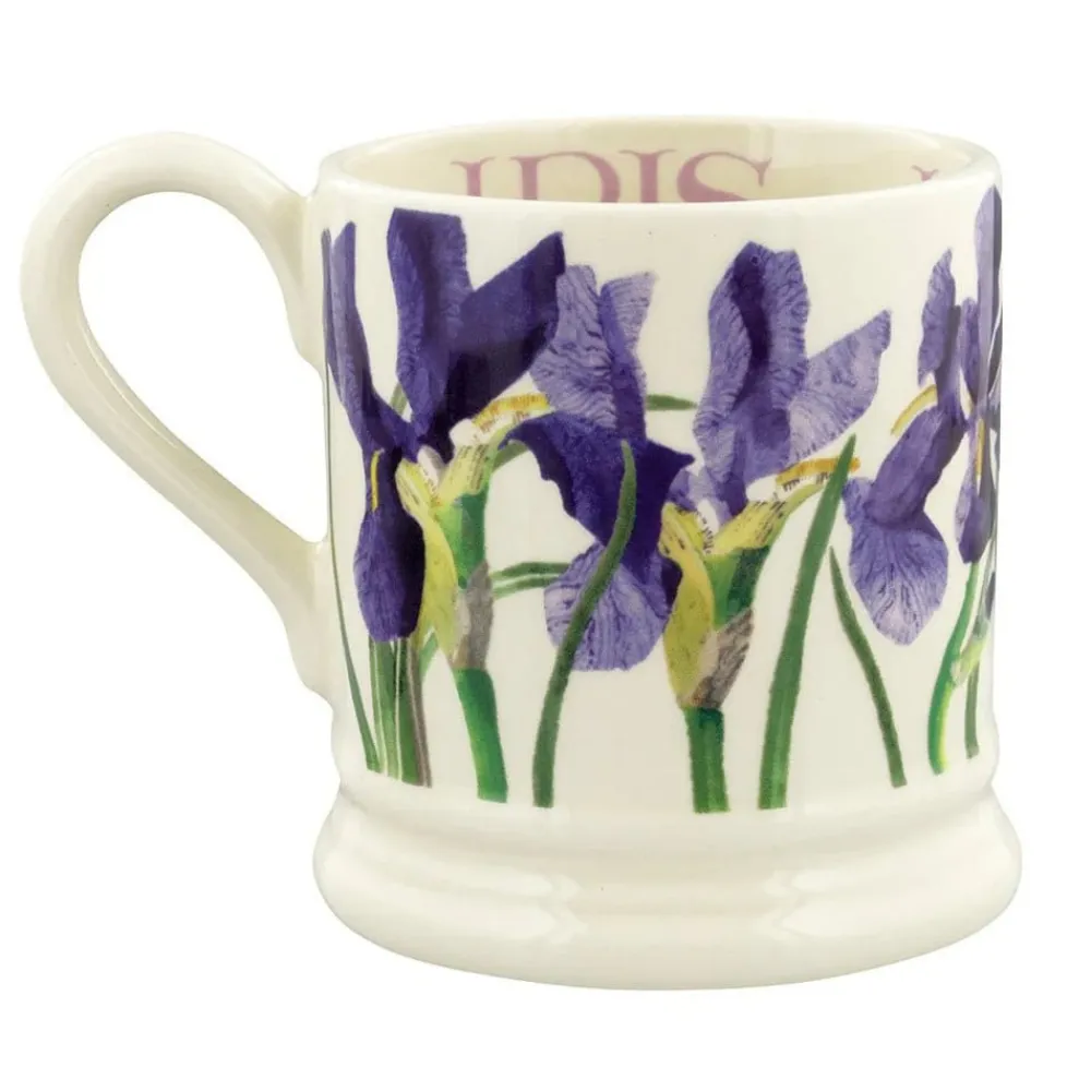 Emma Bridgewater Flowers Blue Iris 1/2 Pint Mug- Emma Bridgewater