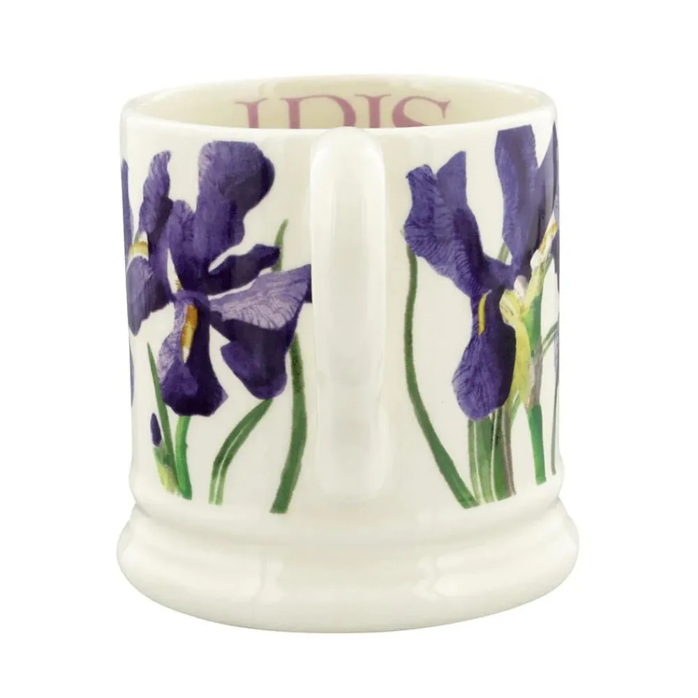 Emma Bridgewater Flowers Blue Iris 1/2 Pint Mug- Emma Bridgewater