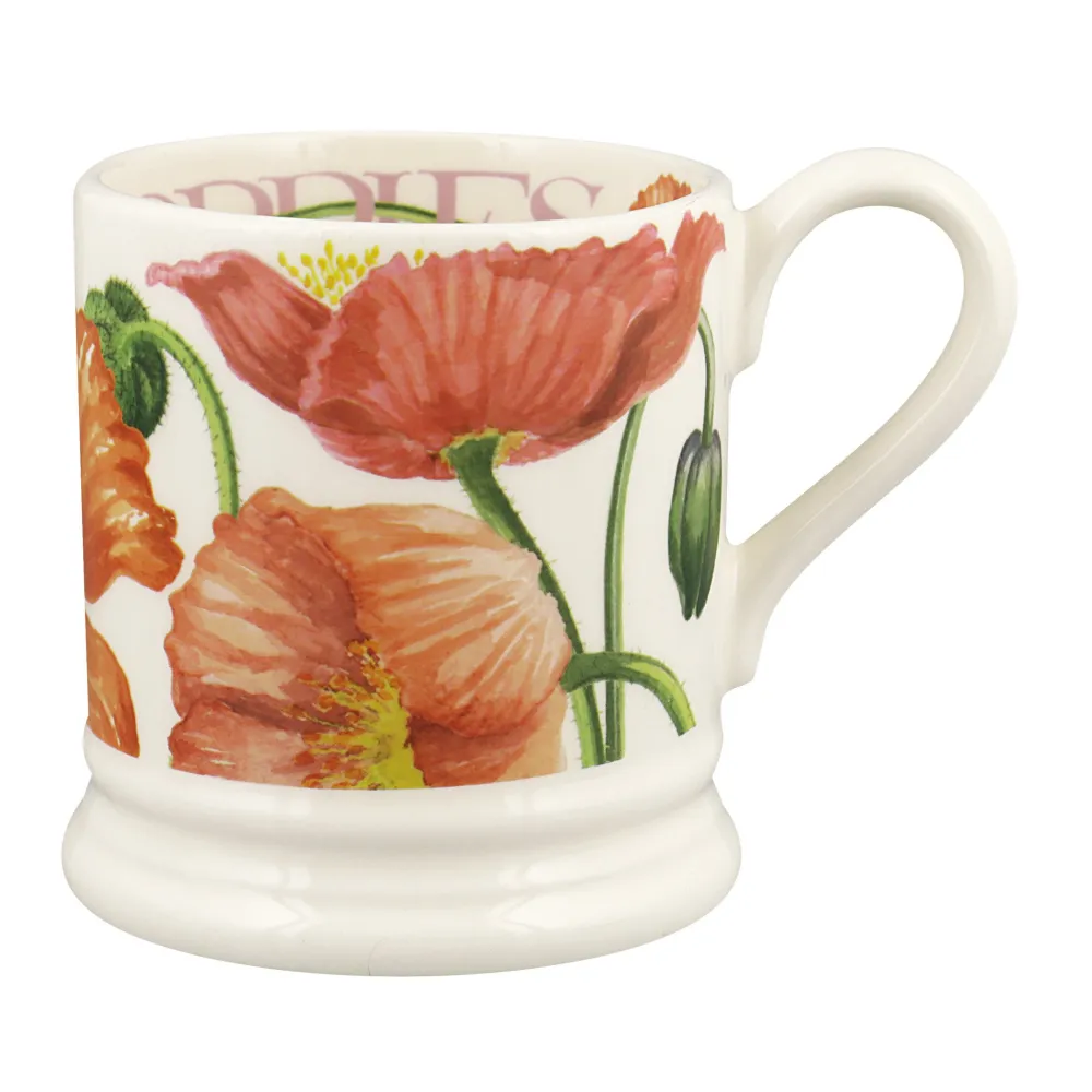 Emma Bridgewater Flowers Red Poppy 1/2 Pint Mug- Assorted Mugs|Emma Bridgewater