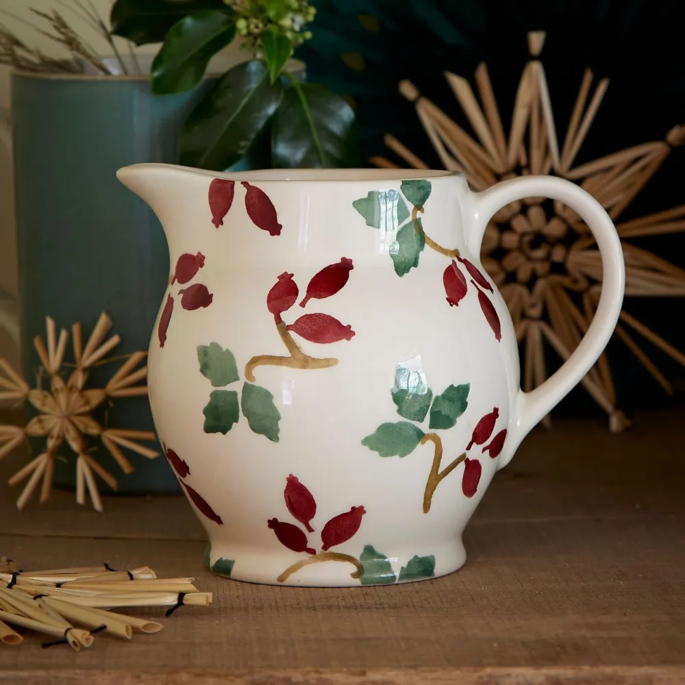 Emma Bridgewater Folk Rosehip 1/2 Pint Jug- Emma Bridgewater