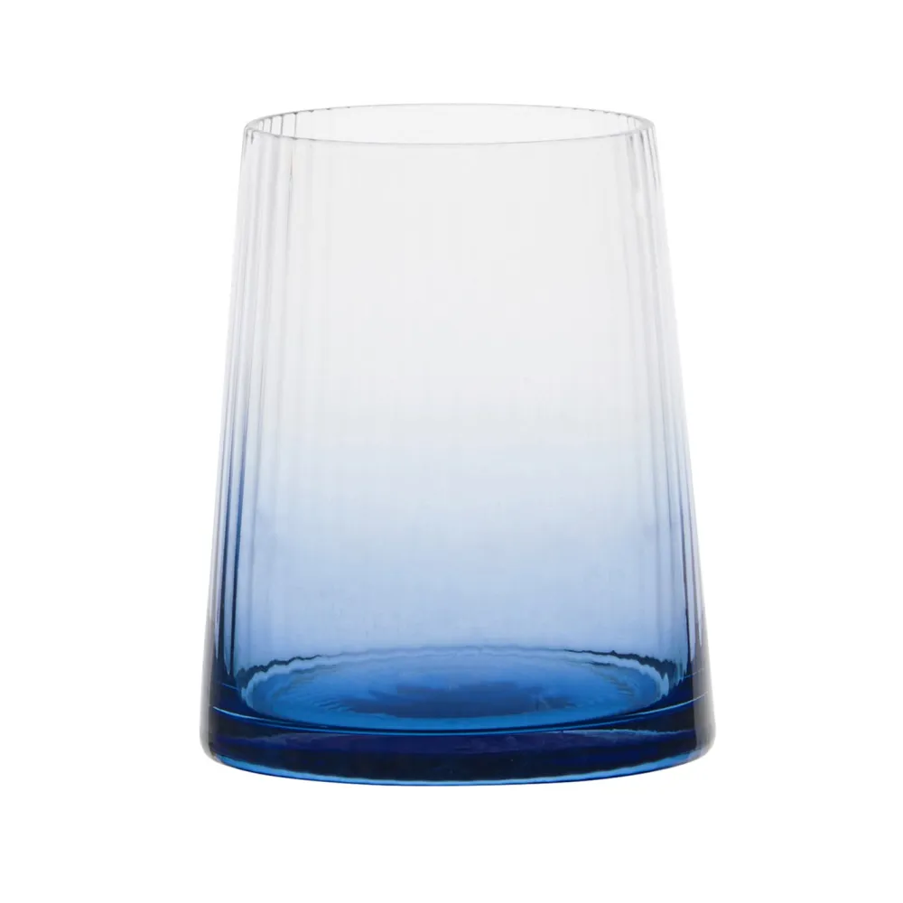 Empire Blue Double Old Fashioned Tumblers Pair- Glasses & Steins