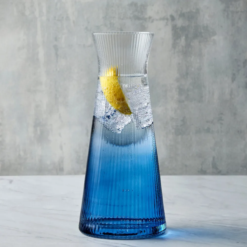 Empire Blue Water Carafe- Bar Accessories & Decanters