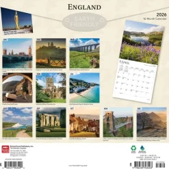 England 2026 Square Wall Calendar- Calendars