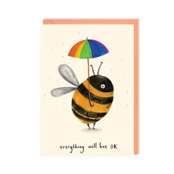 Everything Will Bee Okay Greeting Card- Greeting Cards