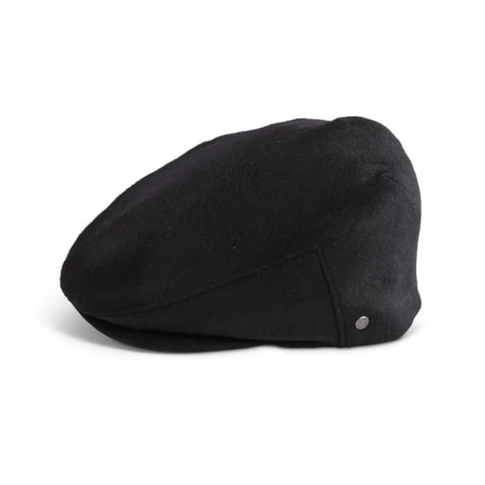 Fia Classic Black Wool Cap- Hats