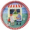 Fish & Chips Round Tin Tray- Trays|Tea Trays