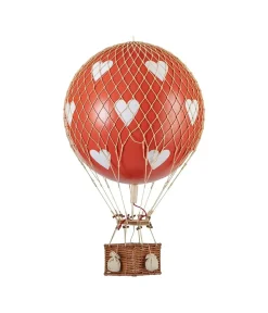 Floating The Skies Red Hearts Hot Air Balloon- Home Accents