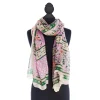 Folk Flowers Pink Scarf- Scarves & Wraps