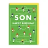Football Pitch Happy Birthday Son Card- Greeting Cards