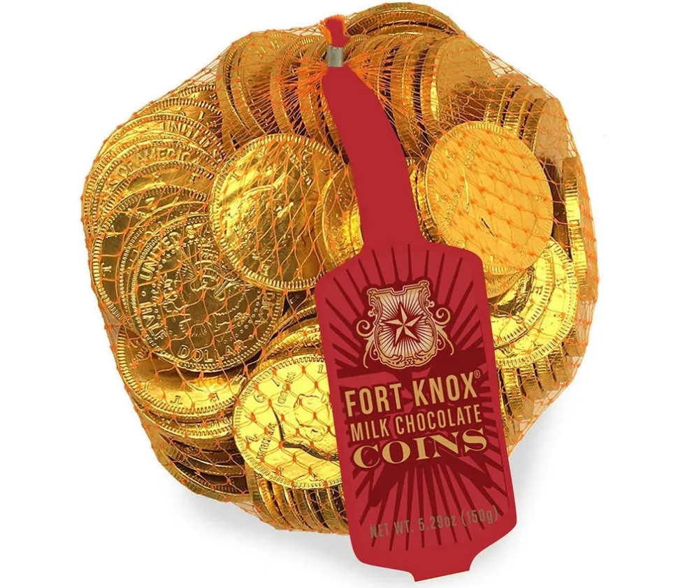 Fort Knox Milk Chocolate Coins- British Chocolate