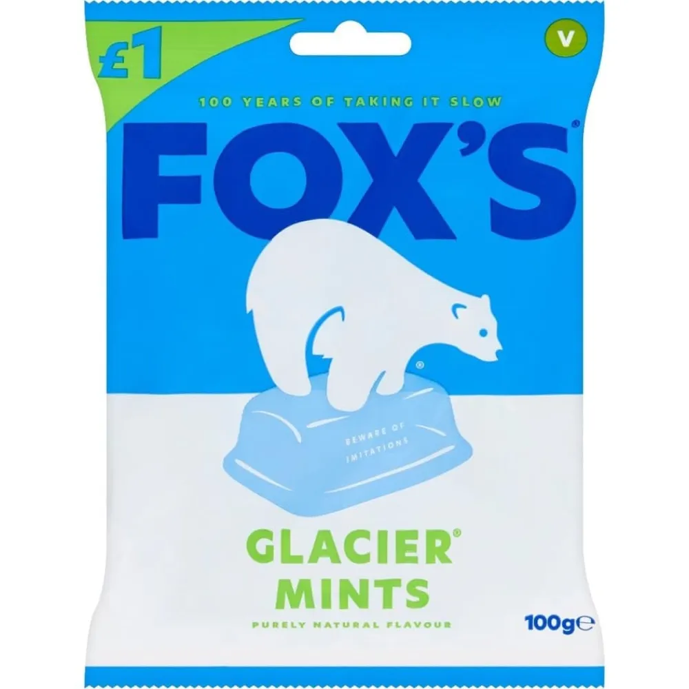Fox's Glacier Mints Bag 100g- Sweets