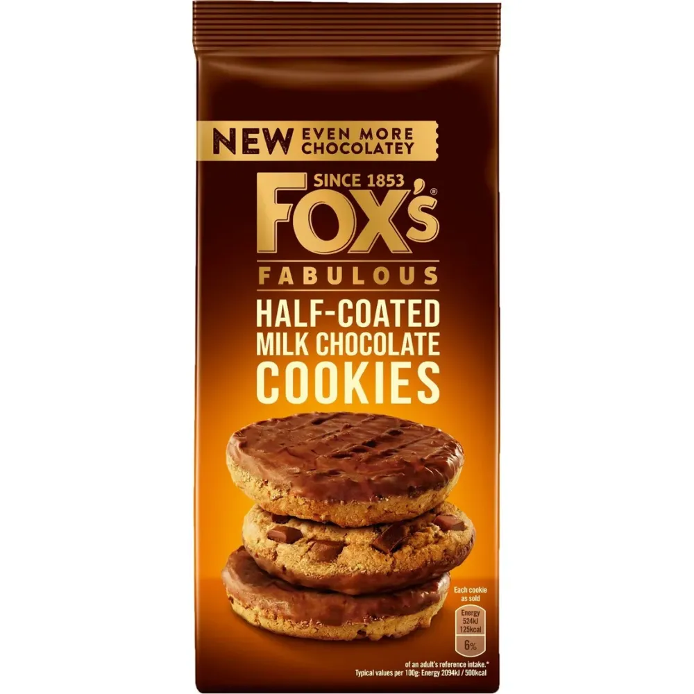 Fox's Half-Coated Milk Chocolate Chunk Cookies- Biscuits