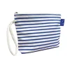 Fragrances of Ireland Inis Energy of the Sea Blue Stripe Cosmetic Bag- Bath Accessories