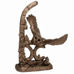 Frith Sculpture Barn Owl Exiting a Ruined Church Sculpture- Frith Sculpture|Home Accents