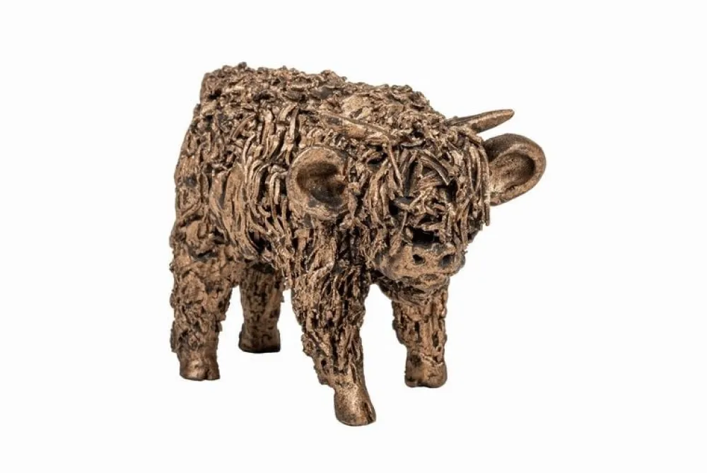 Frith Sculpture Small Highland Bull Calf Sculpture- Home Accents|Frith Sculpture