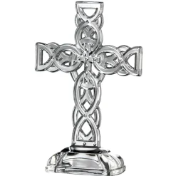 Galway Crystal Celtic Standing Cross- Home Accents|Galway Crystal