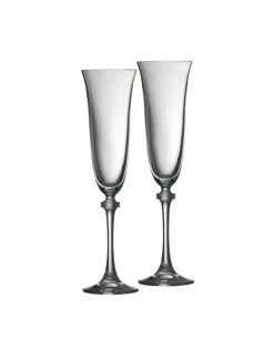Galway Crystal Liberty Flutes Pair- Glasses & Steins|Galway Crystal