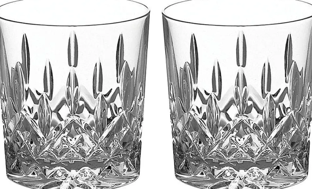 Galway Crystal Longford Double Old Fashioned Pair- Galway Crystal|Glasses & Steins