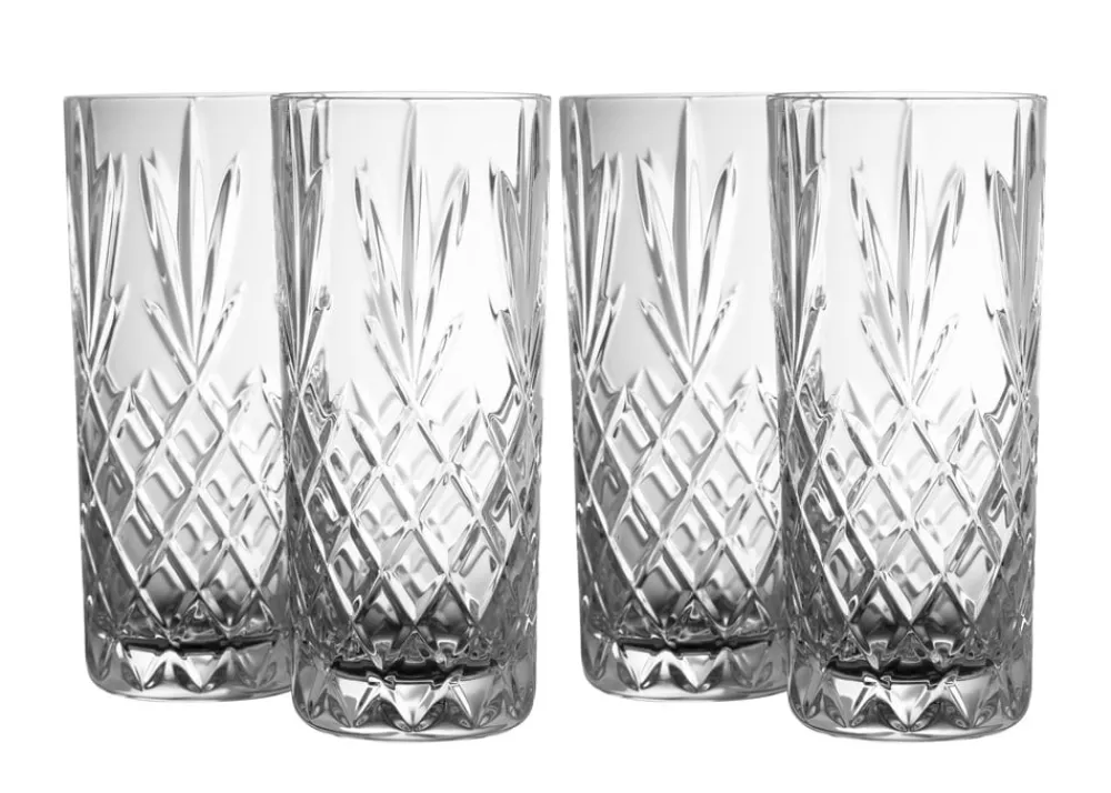 Galway Crystal Renmore Highball Glasses- Galway Crystal|Glasses & Steins