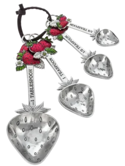 GANZ Strawberries Measuring Spoons- Kitchen Tools