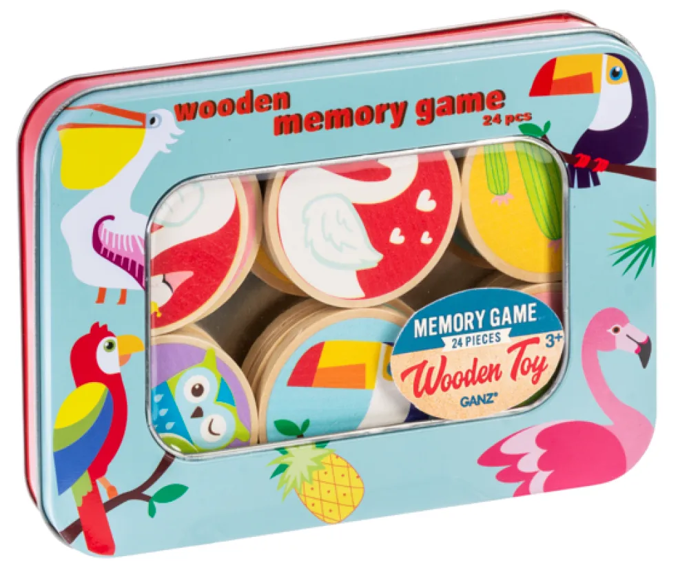 GANZ Wooden Memory Game (Birds)- Games & Puzzles|Toys