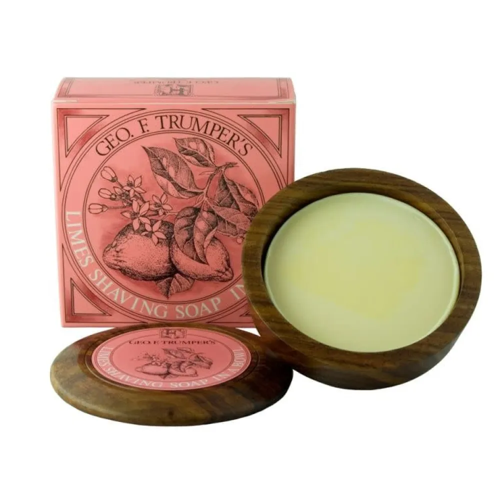 Geo. F. Trumper Extract of Limes Shaving Soap in Wooden Bowl- Shaving Soaps & Cream