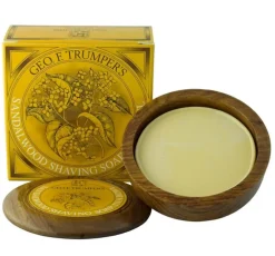Geo. F. Trumper Sandalwood Shaving Soap in Wooden Bowl- Shaving Soaps & Cream