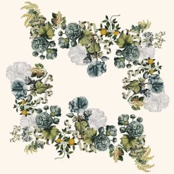 Giardino Natural 61” Square Tablecloth- Tablecloths