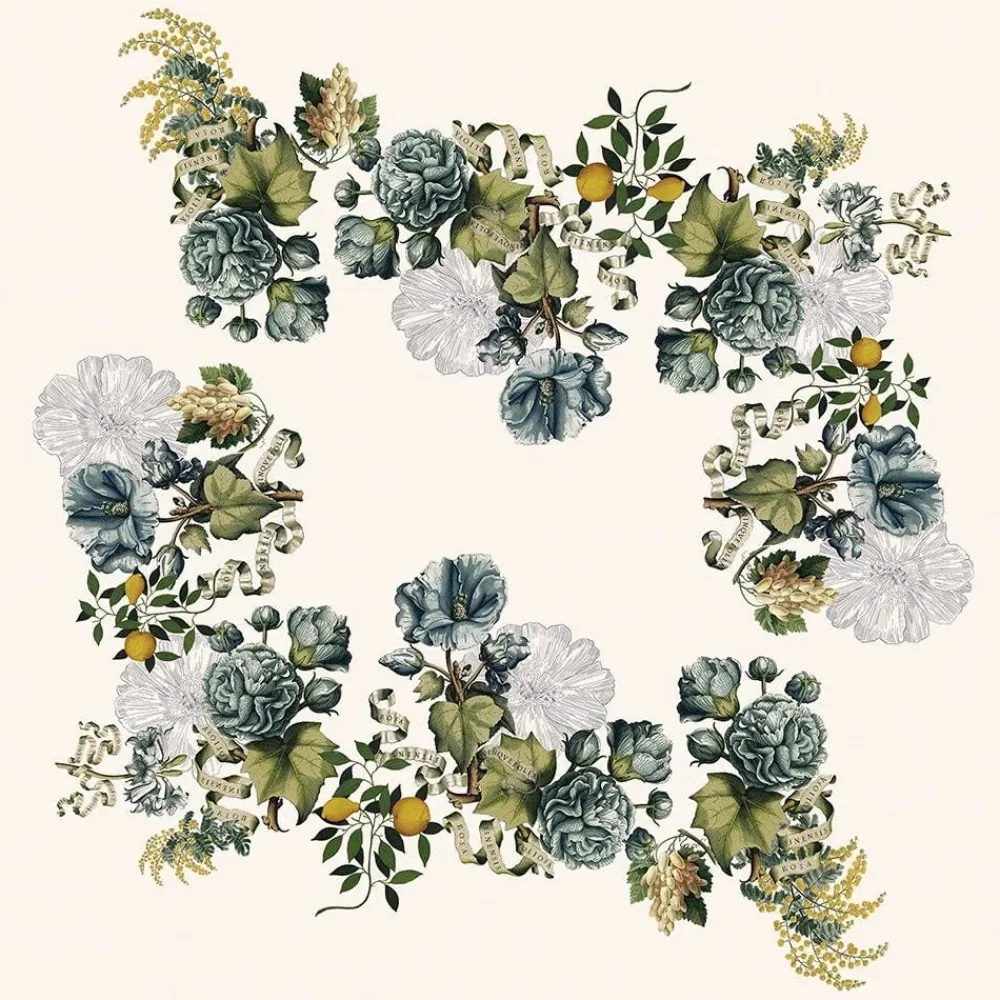 Giardino Natural 61” Square Tablecloth- Tablecloths