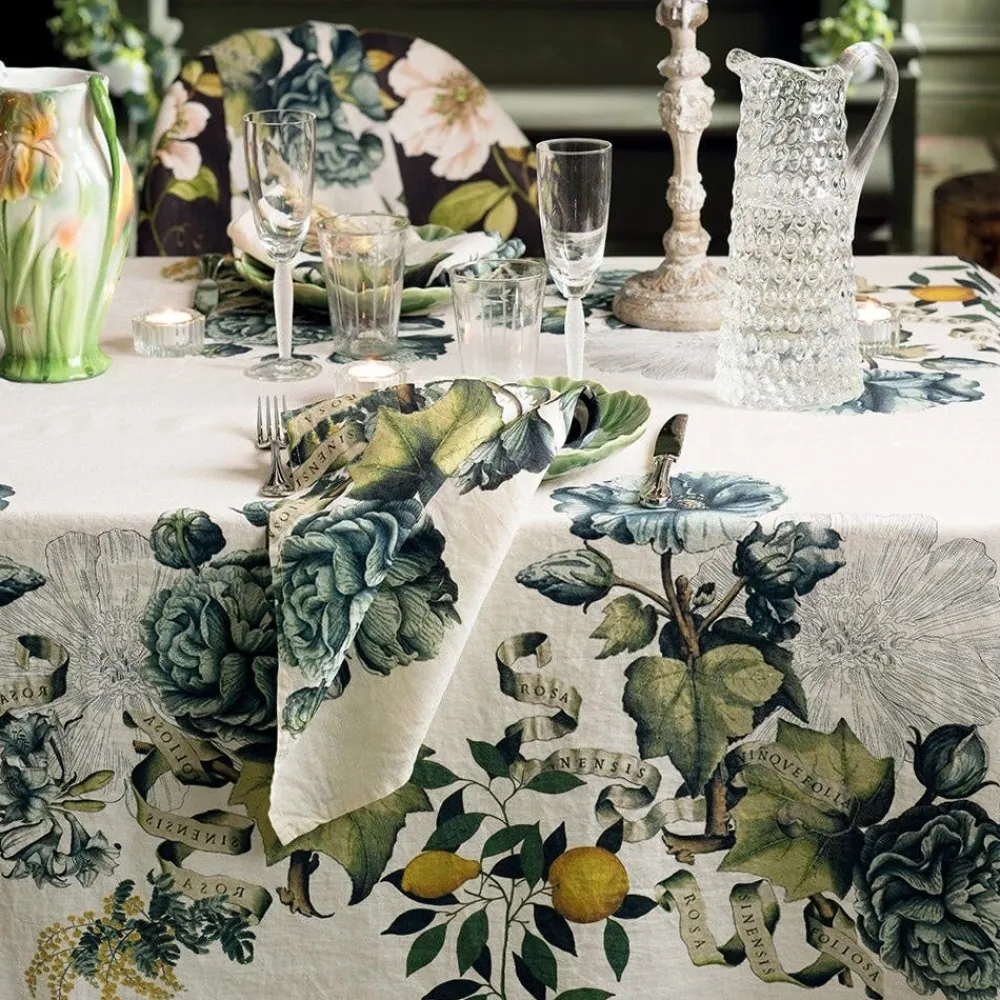 Giardino Natural Tablecloth, 61” x 89”- Tablecloths