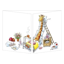 Giraffe Get Well Soon Card- Greeting Cards