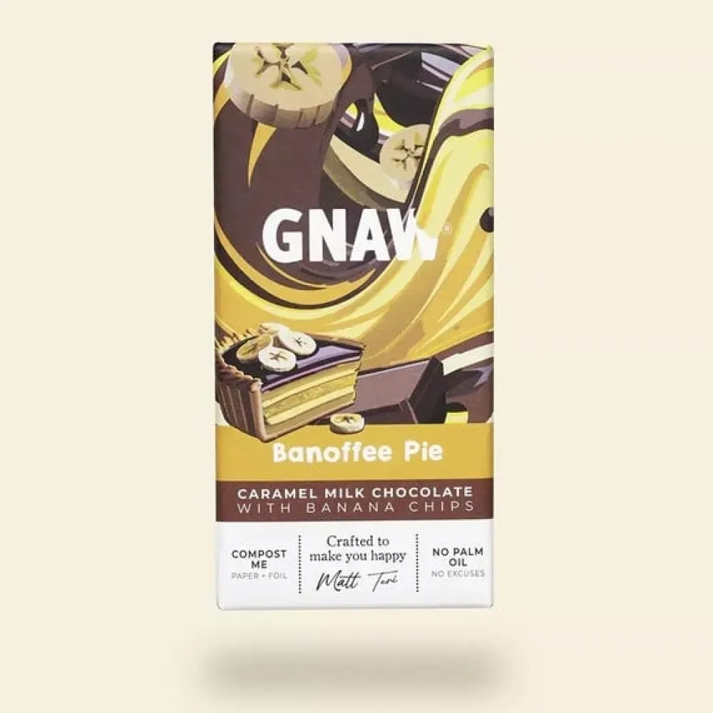 Gnaw Banoffee Pie Milk Chocolate Bar- British Chocolate