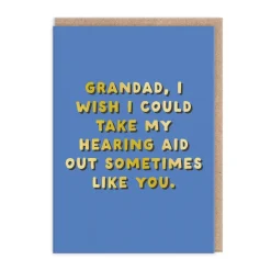 Granddad: Hearing Aid Greeting Card- Greeting Cards