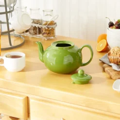 Green Stoneware Teapot- Teapots